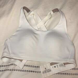 lululemon White Crisscross Back Sports Bra
